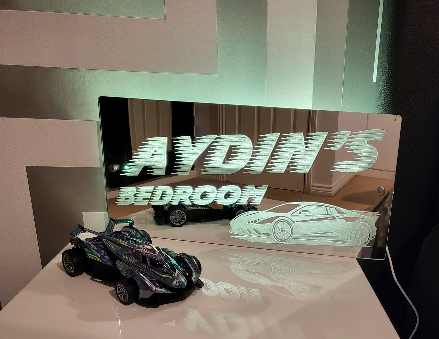 Personalised Race Car Mirror