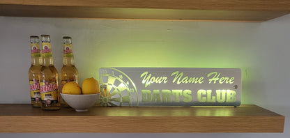 Personalised Light Up Darts Sign