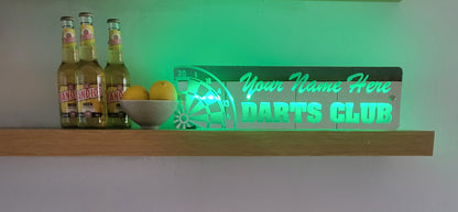Personalised Light Up Darts Sign