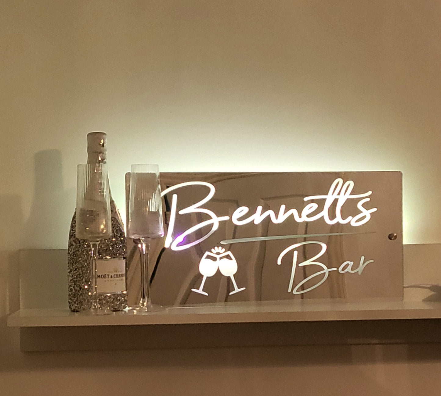 Personalised Bar Mirror Sign