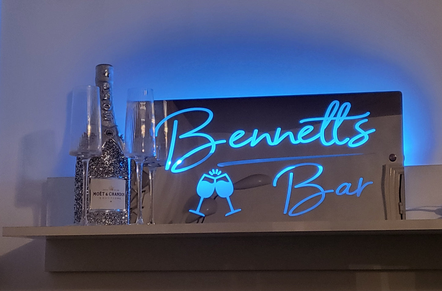 Personalised Bar Mirror Sign
