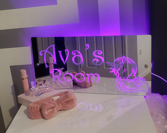 Personalised Unicorn Mirror